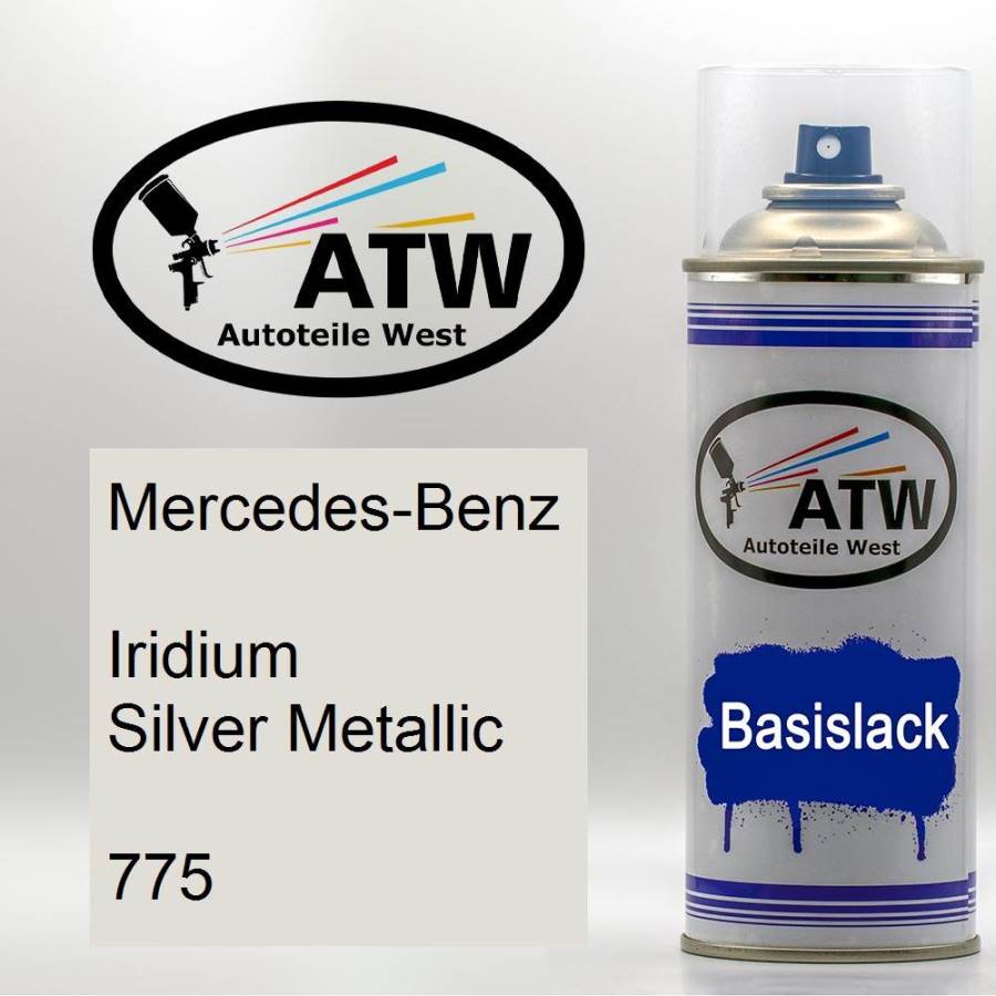 Mercedes-Benz, Iridium Silver Metallic, 775: 400ml Sprühdose, von ATW Autoteile West.